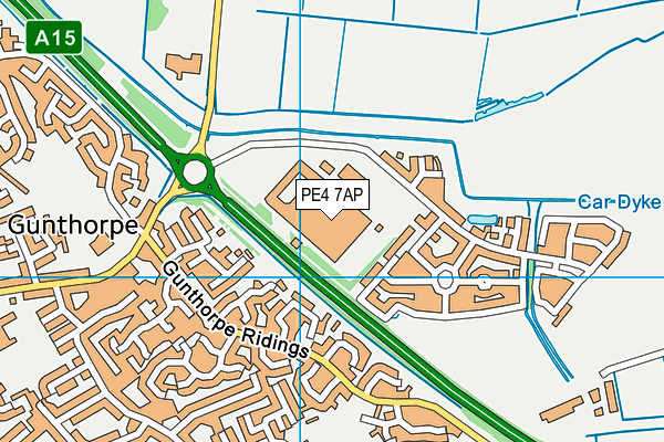 PE4 7AP map - OS VectorMap District (Ordnance Survey)