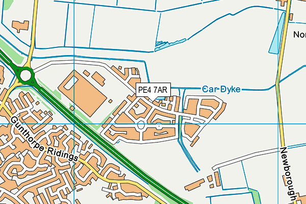 PE4 7AR map - OS VectorMap District (Ordnance Survey)