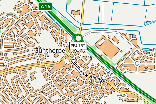 PE4 7BT map - OS VectorMap District (Ordnance Survey)