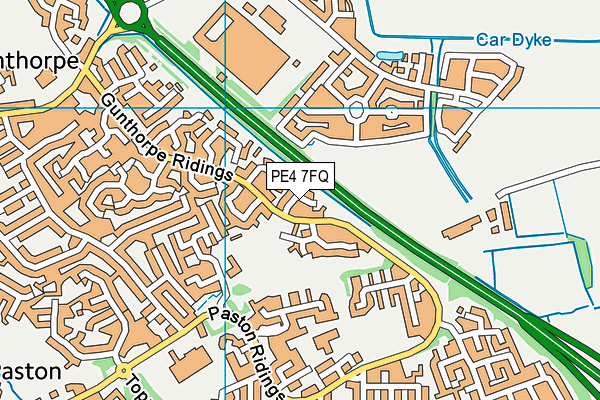 PE4 7FQ map - OS VectorMap District (Ordnance Survey)