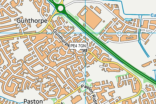PE4 7GN map - OS VectorMap District (Ordnance Survey)