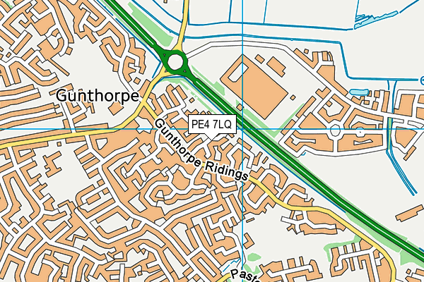 PE4 7LQ map - OS VectorMap District (Ordnance Survey)