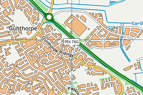 PE4 7NG map - OS VectorMap District (Ordnance Survey)