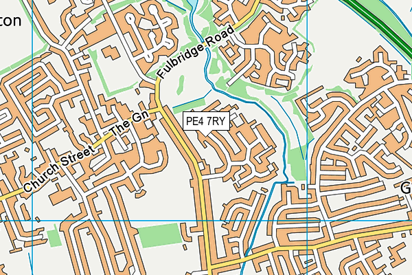 PE4 7RY map - OS VectorMap District (Ordnance Survey)