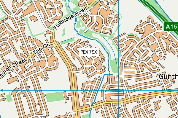 PE4 7SX map - OS VectorMap District (Ordnance Survey)