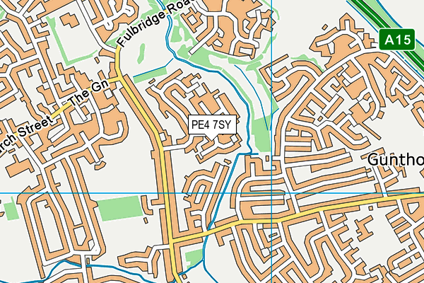 PE4 7SY map - OS VectorMap District (Ordnance Survey)