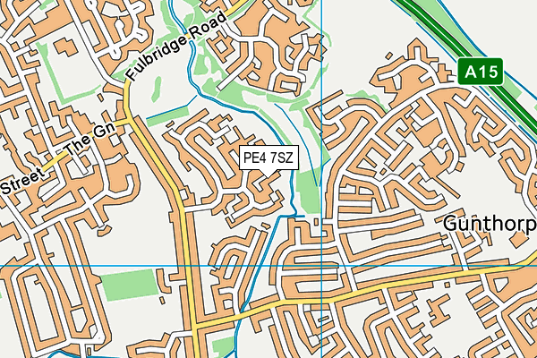 PE4 7SZ map - OS VectorMap District (Ordnance Survey)