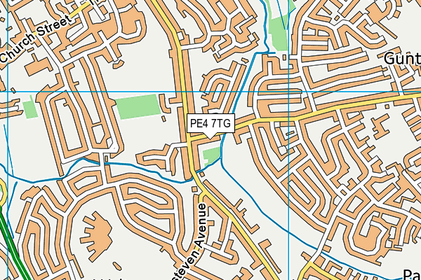 PE4 7TG map - OS VectorMap District (Ordnance Survey)