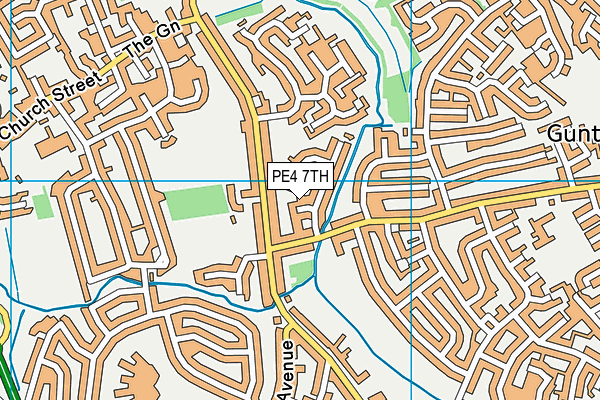 PE4 7TH map - OS VectorMap District (Ordnance Survey)