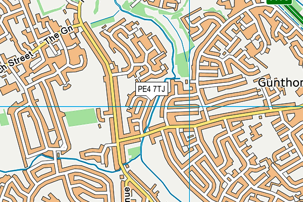 PE4 7TJ map - OS VectorMap District (Ordnance Survey)