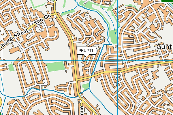 PE4 7TL map - OS VectorMap District (Ordnance Survey)