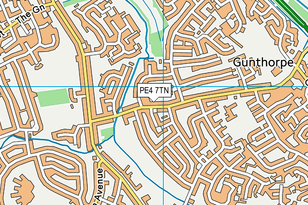 PE4 7TN map - OS VectorMap District (Ordnance Survey)