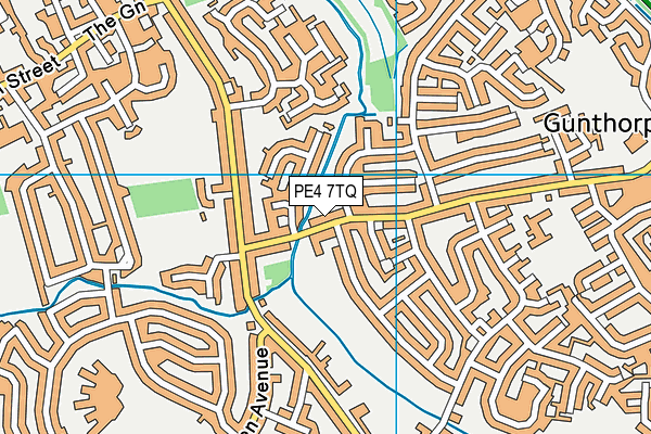 PE4 7TQ map - OS VectorMap District (Ordnance Survey)