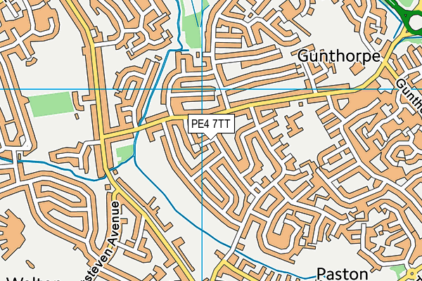PE4 7TT map - OS VectorMap District (Ordnance Survey)