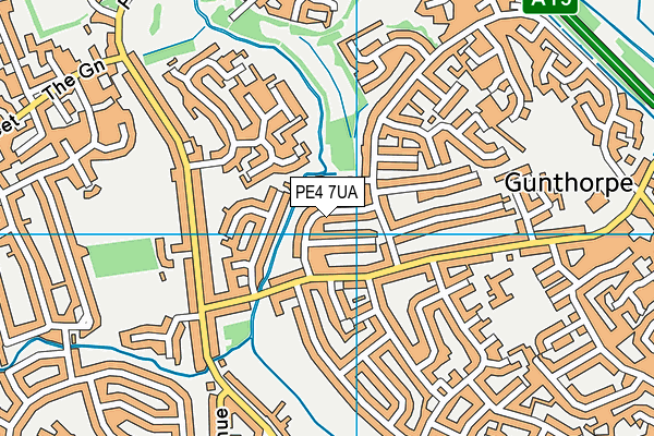 PE4 7UA map - OS VectorMap District (Ordnance Survey)