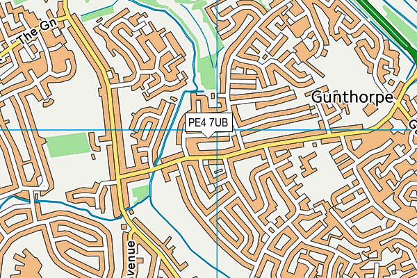 PE4 7UB map - OS VectorMap District (Ordnance Survey)