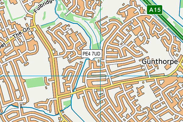 PE4 7UD map - OS VectorMap District (Ordnance Survey)