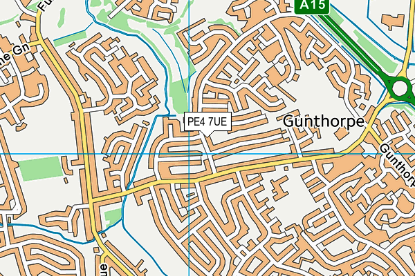 PE4 7UE map - OS VectorMap District (Ordnance Survey)