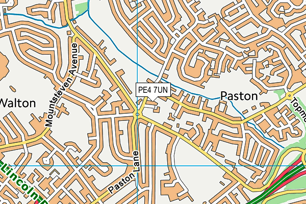 PE4 7UN map - OS VectorMap District (Ordnance Survey)