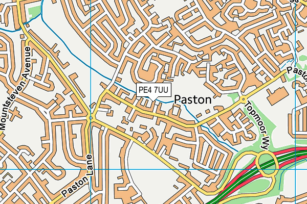 PE4 7UU map - OS VectorMap District (Ordnance Survey)