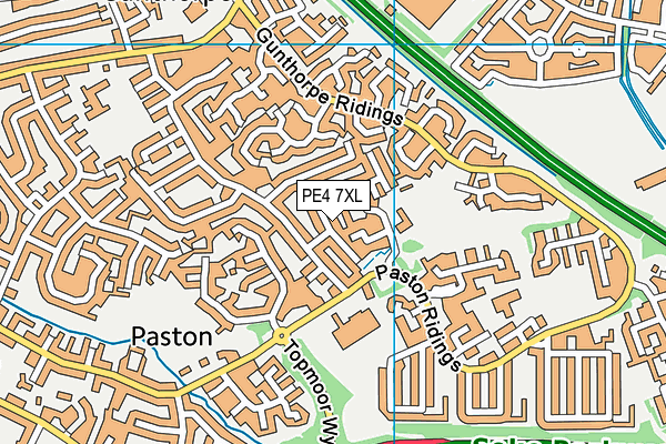 PE4 7XL map - OS VectorMap District (Ordnance Survey)