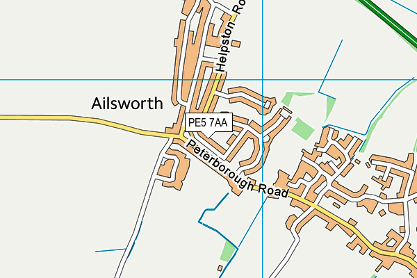 PE5 7AA map - OS VectorMap District (Ordnance Survey)