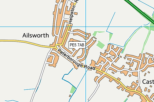 PE5 7AB map - OS VectorMap District (Ordnance Survey)