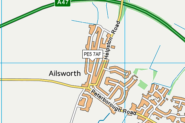Ailsworth Recreation Ground (Closed) map (PE5 7AF) - OS VectorMap District (Ordnance Survey)