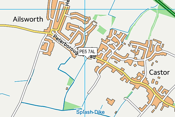 PE5 7AL map - OS VectorMap District (Ordnance Survey)