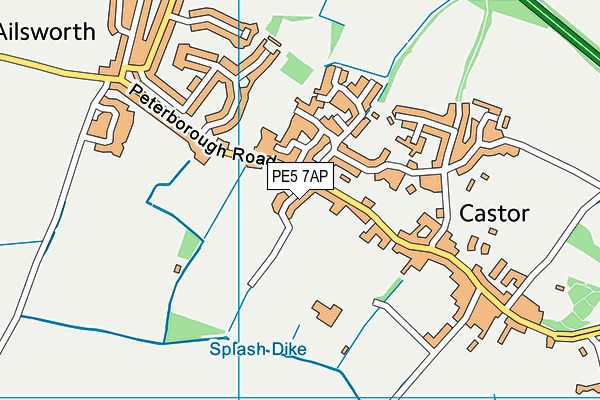 Castor And Ailsworth Cricket Club map (PE5 7AP) - OS VectorMap District (Ordnance Survey)