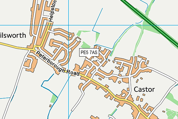 PE5 7AS map - OS VectorMap District (Ordnance Survey)