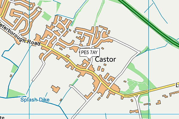 Castor CofE Primary School map (PE5 7AY) - OS VectorMap District (Ordnance Survey)