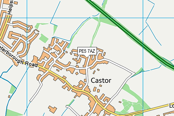 PE5 7AZ map - OS VectorMap District (Ordnance Survey)