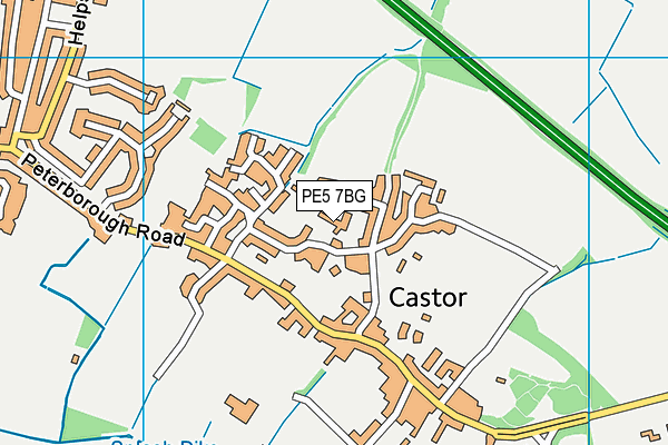 PE5 7BG map - OS VectorMap District (Ordnance Survey)