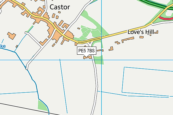 PE5 7BS map - OS VectorMap District (Ordnance Survey)