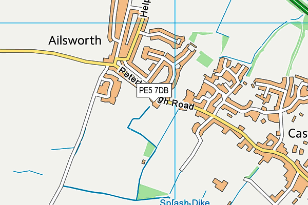 PE5 7DB map - OS VectorMap District (Ordnance Survey)