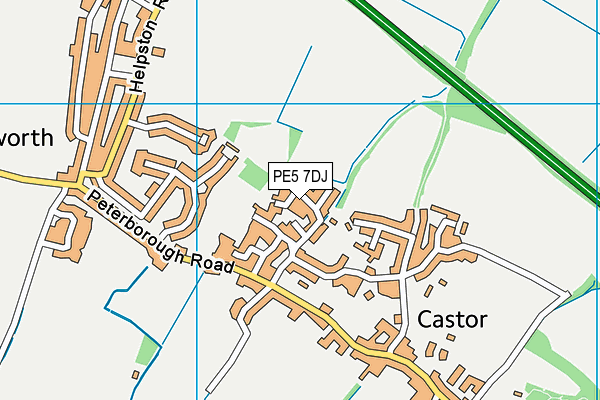 PE5 7DJ map - OS VectorMap District (Ordnance Survey)