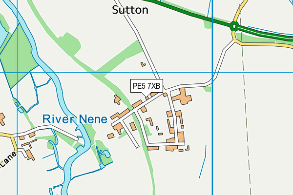 PE5 7XB map - OS VectorMap District (Ordnance Survey)