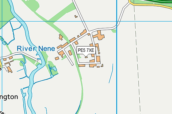 PE5 7XE map - OS VectorMap District (Ordnance Survey)