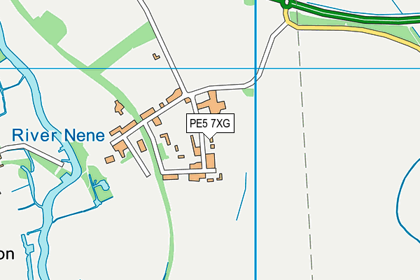 PE5 7XG map - OS VectorMap District (Ordnance Survey)