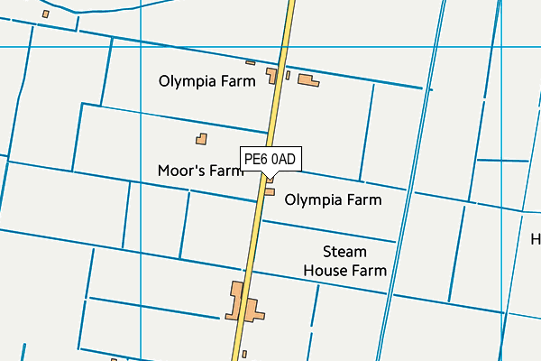 PE6 0AD map - OS VectorMap District (Ordnance Survey)