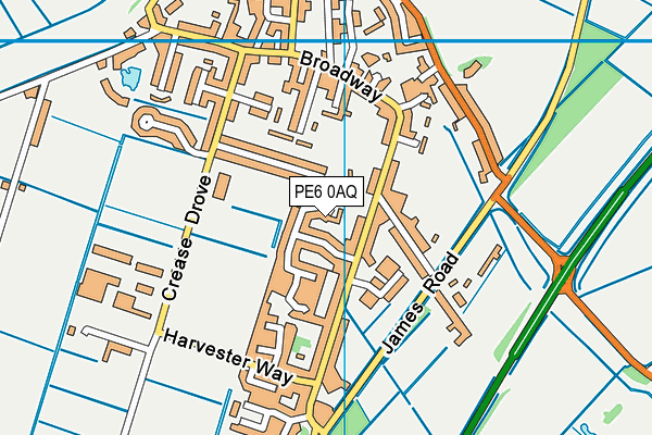 PE6 0AQ map - OS VectorMap District (Ordnance Survey)