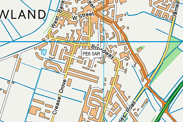 PE6 0AR map - OS VectorMap District (Ordnance Survey)