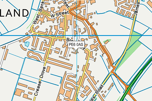 PE6 0AS map - OS VectorMap District (Ordnance Survey)