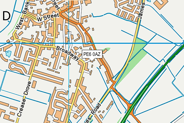 PE6 0AZ map - OS VectorMap District (Ordnance Survey)