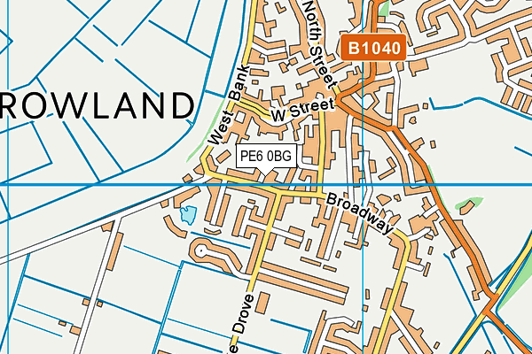 PE6 0BG map - OS VectorMap District (Ordnance Survey)