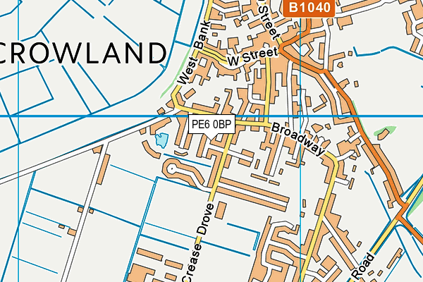 PE6 0BP map - OS VectorMap District (Ordnance Survey)