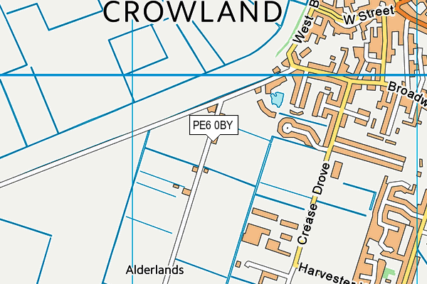 PE6 0BY map - OS VectorMap District (Ordnance Survey)