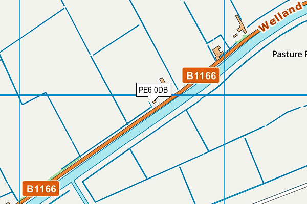 PE6 0DB map - OS VectorMap District (Ordnance Survey)