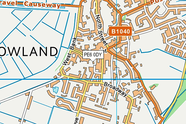 PE6 0DY map - OS VectorMap District (Ordnance Survey)